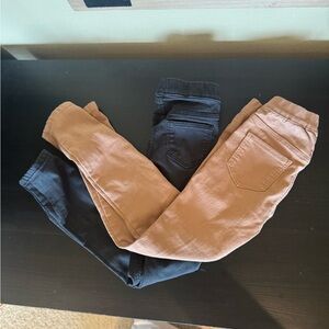 H&M Black and Tan Jeans Casual Bottoms Two Pairs